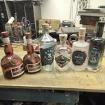 Job Lot 6 x Empty Gin / spirit Bottles, Upcycling, Art, Wedding Crafts ref b219