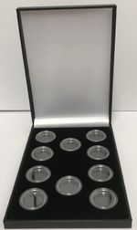 Slim Gold Sovereign Deluxe Black Storage Case FULL HALF Sovereign