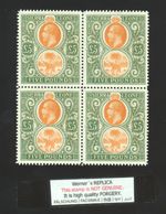 4-blk FORGERY - Werner's FORGERY/REPLICA - Sierra Leone 1912-21 £5 grn & org