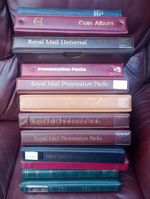 11 Albums, 5 Empty Royal Mail Presentation Pack Albums + 6 Varied Albums 