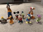 Disney Figurines Lot Mickey Mouse Donald Duck Goofy Pluto Jiminy Cricket