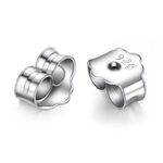 Butterfly Backs Plated 925 Sterling Silver Scrolls Push Studs for Earrings Back