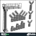 Signal Gantry - Aspect heads - OO Gauge 1:76 (Pack of 1) | Model Railway Scenery