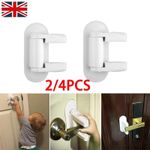 2/4Pcs Handles Child Safety Tools Proof Doors Adhesive Door Lever Lock UK