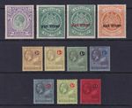 Antigua 1913 - 1921 MM, SG51 - 61. Cat approx £400