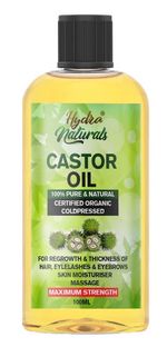 100% Cold Pressed Pure Castor Oil for Hair, Skin, Nails, Body 100ml