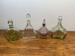 4 VINTAGE GLASS LARGE OVERSIZED SHOP DISPLAY APOTHECARY PERFUME BOTTLES