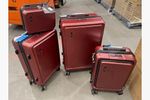 Kono Red Hard Shell Spinner Luggage Set with TSA Lock & Telescopic Handle