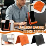 Portable Foldable Silicone Phone Holder, Flexible Silicone Aluminum Phone Stand