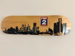 Fox 2 Detroit Skyline Skateboard Deck Size 8.25 InfluxArt