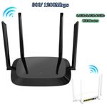 Wireless Router 300/ 1200Mbps 2.4GHz/ 5GHz WiFi Internet Router 4x5dBi Antennas