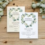 Wedding Invitations, RSVP, Gift Wish Poem Cards, Information, Menus Eucalyptus
