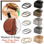 Welded D Rings Metal Loops buckles webbing Dog Coat Bag Straps 20 25 30 35 40 mm