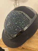 Kask navy Swarovski crystal riding hat