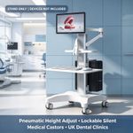 Dental Intraoral Scanner Mobile Trolley Lockable Wheel Medical Monitor Cart UK