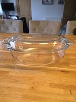 Vintage Oval Pyrex Dish with Lid 13.5 x 9 Inches. Clear Glass Casserole Dish VGC