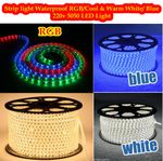 LED Strip 220V 240V IP67 Waterproof 5050 Commercial Lights Rope White Warm, Blue