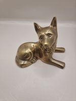 Vintage Brass German Shepherd Dog 4". Beautiful Condition And Very Collectible.