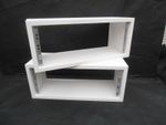 2 X 4u UNIT 19" INCH  MONITOR SPEAKER STAND RACK CABINET IN WHITE PRIMER