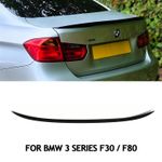FOR 2012-2018 BMW 3 SERIES F30 F80 MP STYLE REAR BOOT SPOILER LIP GLOSS BLACK
