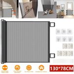 Retractable Pet Dog Gate Safety Guard Folding Baby Toddler Stair Gates Isolation