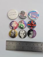 Vintage Music Pin Badges Lot Of 9