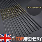 12X 33" Pure Carbon Arrow Shafts Straightness .003 ID6.2mm DIY Hunting Shooting