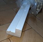 3m Long Square style Luca Gloss white DIY kitchen pelmet cornice