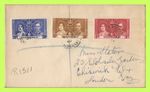 Montserrat 1937 KGVI Coronation set on registered cover to England
