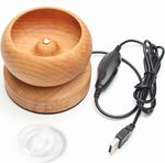 Electric USB Bead Spinner Wooden Bowl Speed & Direction Control with Cover