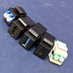 HDMI, USB A, USB C, OM3 OM4 Multimode Fibre Patch Panel Keystone Coupler Modules
