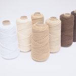 Macrame Cord Cotton 3mm, Single Twisted  47 Colours, Made in EU, Fast Delivery