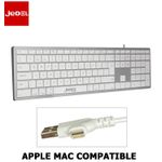 Jedel Keyboard Wired USB Type C Silver For PC Laptop Apple Mac UK Layout