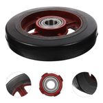 Heavy Duty Garden Cart Wheel Replacement Rubber and Metal Wheel Black