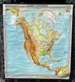 North America Physical Diercke 316 Roll Map School Wall Map 176x176cm No.020