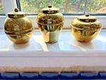 3 British Empire Exhibition Wembley 1924/5 Different Brass Lipton Tea Caddies