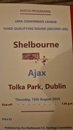Shelbourne V Ajax.conference League 13.8.2026.mint