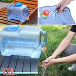 Camping Hiking Tap Carry Tank Container Storage 12L Drinking Water Bottle Bucket