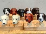 Polyurethane cast Resin Spaniel Walking Stick Handles, Painted Or Unpainted.