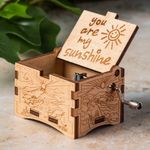 Gifts Hand-Cranked You are My Sunshine Music Box Musical Boxes Engraved