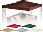 Gazebo Cover Replacement Canopy Top 8x8 Ft (2.4m x 2.4m) - Double Tier Top Cano