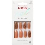 Kiss False Gel Fantasy Long Nails with Glue - Don't Lose My Number - Pack of 28