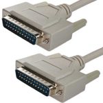Serial RS232 Cable DB25 Male to Male Fully Wired all Pins Connected DB 25 2m PC 