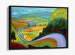 GARROWBY HILL, DAVID HOCKNEY - FLOAT EFFECT FRAME CANVAS ART PIC PRINT