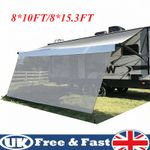 RV Awning Sun Shade Screen View Blocker Front Panel For Caravan Camper