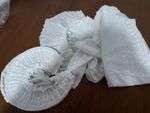 vintage-style white eyelet lace baby bedding set For Moses Basket 