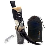 Viking Drinking Horn Beer Mug With Stand and Holster  11 – 15 Inches in Length