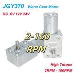 2-160RPM Turbo Worm Gear Motor DC 6V 12V 24V High Torque Self-Locking Reversible