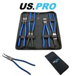 US PRO Tools 4 Piece 13" 325mm Circlip Pliers Set In Zip Case Bent Straight 2255