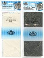 GRAPHITE TRACING TRANSFER PAPER GREY OR WHITE DARK & LIGHT SURFACES 18" X  36"